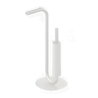 Artceram Bold floor metal roll paper/toilet brush holder white matt ACA083 05