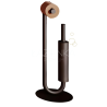 Artceram Bold floor metal roll paper/toilet brush holder mokka ACA083 56