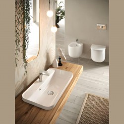 Hidra Gio drop-in basin with overflow 60cm white G240