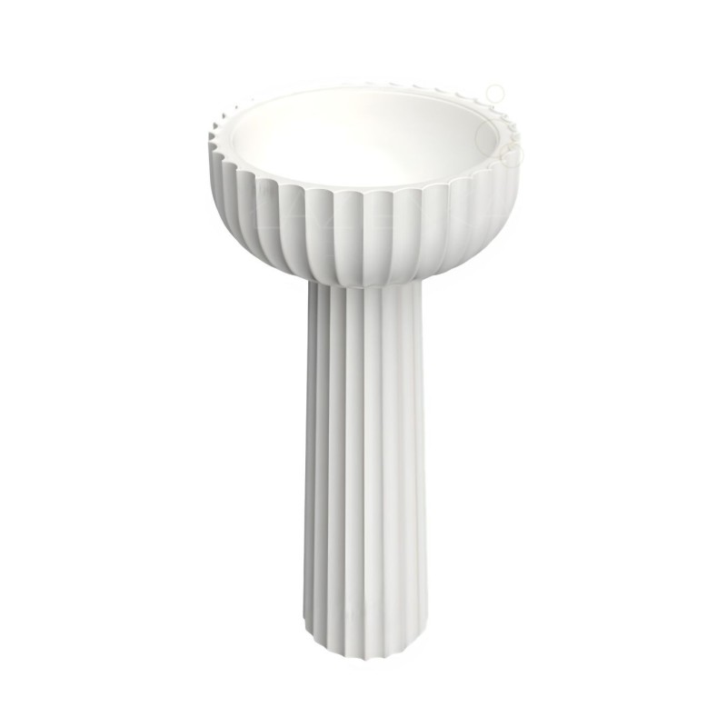 Flaminia Settecento umywalka wolnostojąca na postumencie 50 cm latte/milky white/biały mat