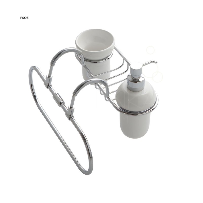 True Colors Soap rack+ towel holder+ceramic dispenser+toothbrush holder