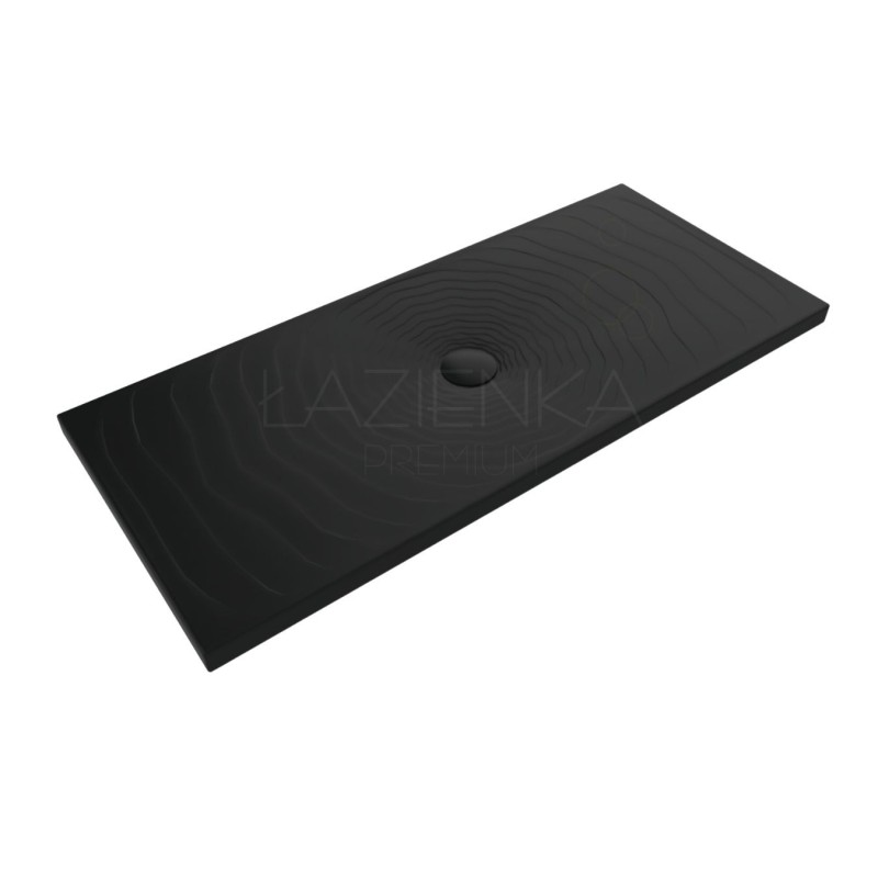 Flaminia Water Drop brodzik ceramiczny czarny matowy 160x70x5,5h ,Carbone