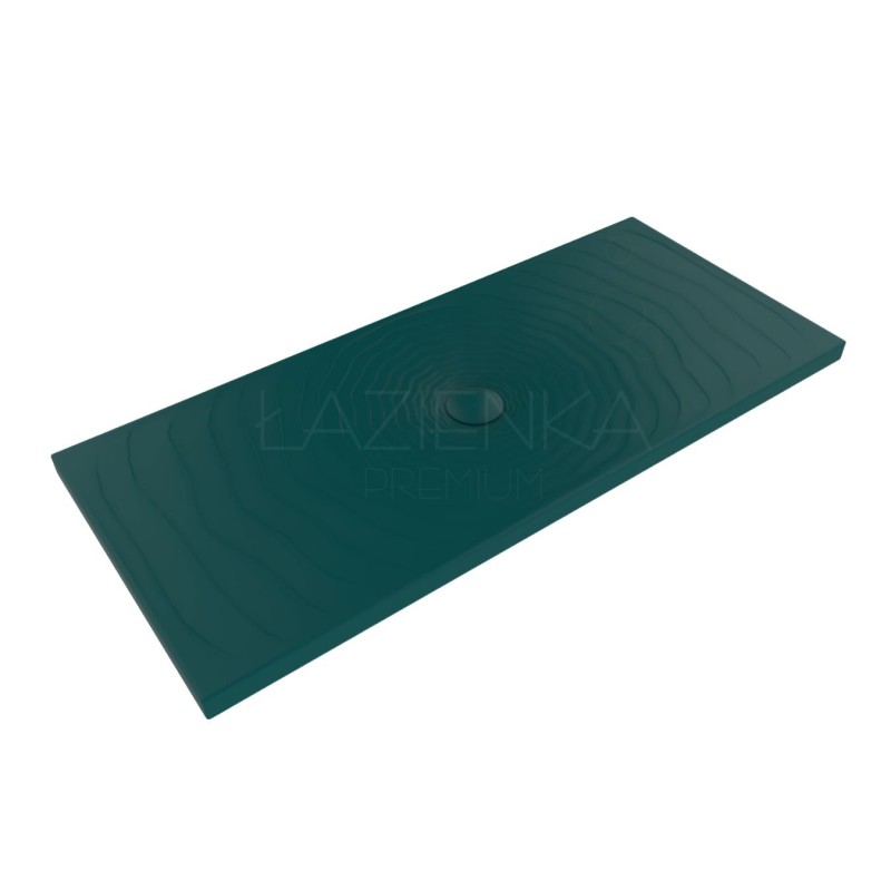 Flaminia Water Drop brodzik ceramiczny zielony 160x70x5,5h Petriolio
