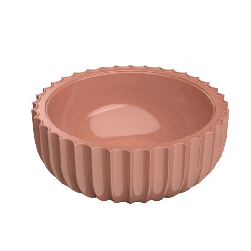 Flaminia Settecento countertop basin 44x44 cm  Terracotta