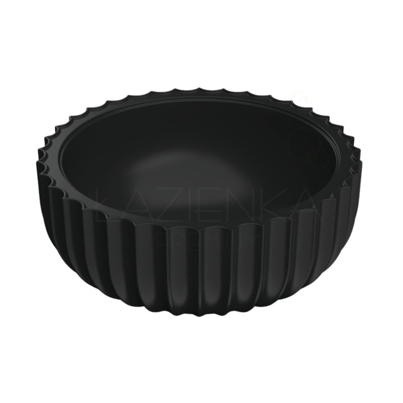 Flaminia Settecento  44 umywalka nablatowa 44x44  Carbone czarny mat