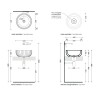 Flaminia Settecento countertop basin 44x44 cm Argilla