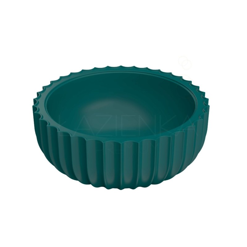 Flaminia Settecento  44 countertop basin 44x44  PETROLIO