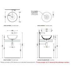 Flaminia App 40 Countertop basin AP40A CENERE