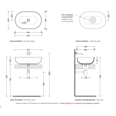 Flaminia APP 62 countertop basin Menta color AP62A
