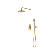 Vedo Aletta Spazzo zestaw prysznicowy podtynkowy z deszczownicą 30 cm Złoto szczotkowane VBA5223/30/SZ
