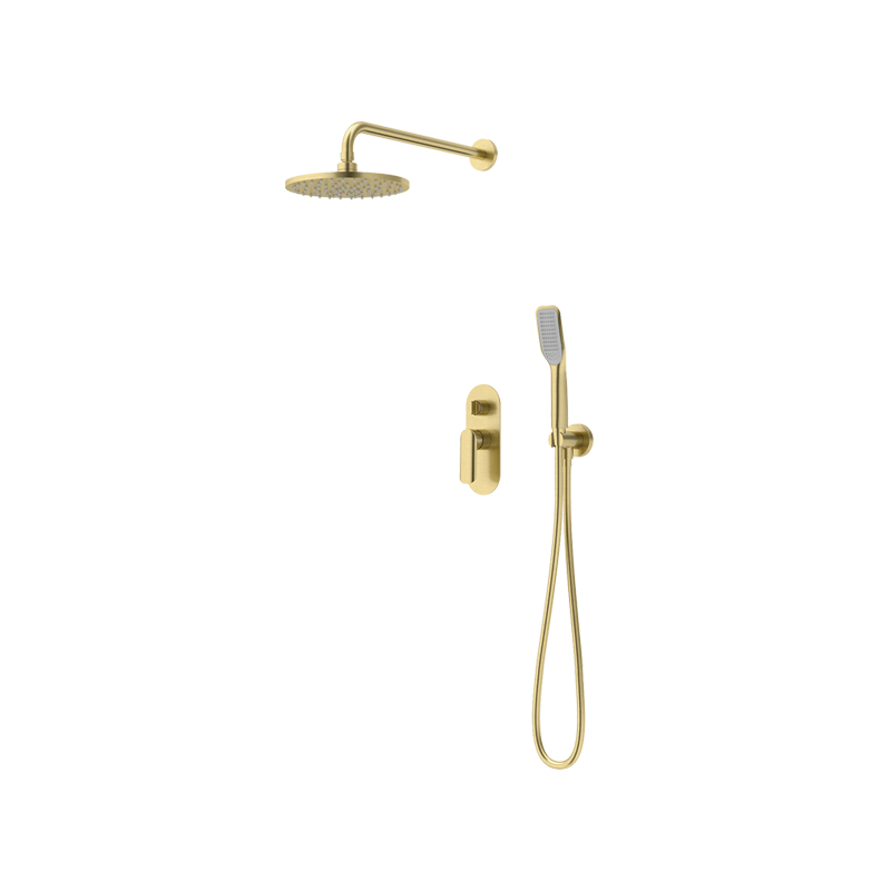Vedo Aletta Spazzo zestaw prysznicowy podtynkowy z deszczownicą 30 cm Złoto szczotkowane VBA5223/30/SZ