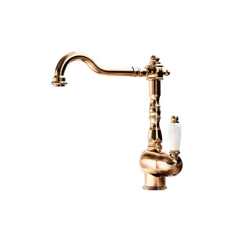 Paffoni Belinda Melissa bateria kuchenna obrotowa stojąca stare złoto FME181BR