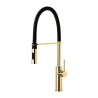 Paffoni Light kitchen tap gold and black mat spout