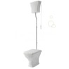 Artceram Civitas WC with flor drain + High level ceramic cistern chrom