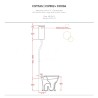 Art ceram Civitas WC with flor drain + High level ceramic cistern gold