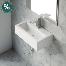 Hidra Loft umywalka nablatowa/wisząca 50x27 biały połysk Wyprzedaż