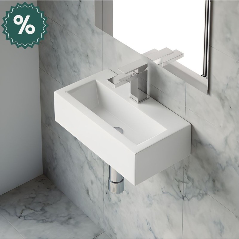 Hidra Loft umywalka nablatowa/wisząca 50x27 biały połysk Wyprzedaż