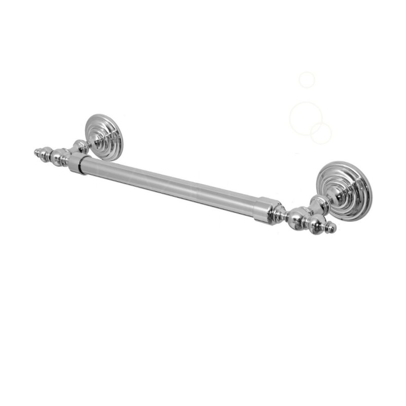 Bleu Provence Classic metalowy chromowany wieszak na ręczniki 60 cm retro chrom