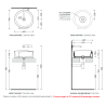 Flaminia Roll countertop basin white platinium