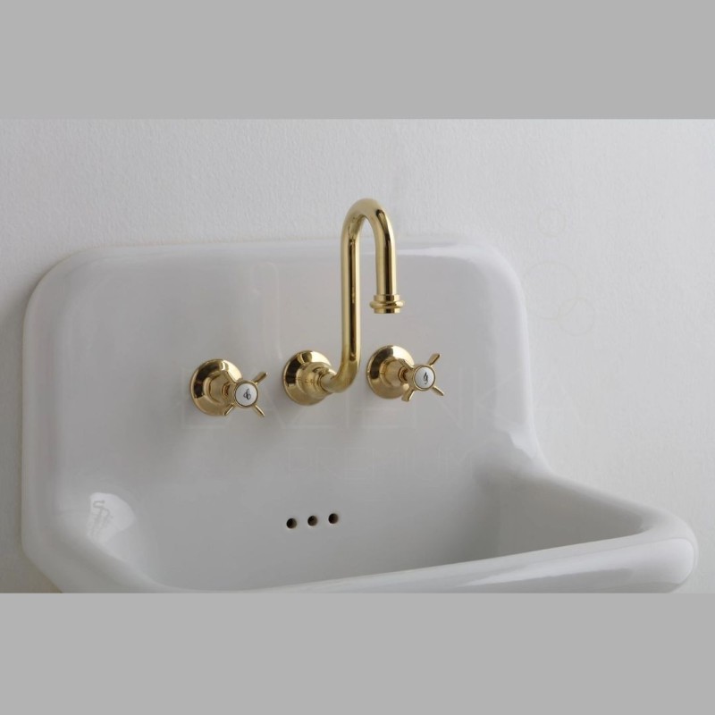 Basin wall mixer 3-holes,light gold + FLEUR + COPPIA PASIGLIE 2