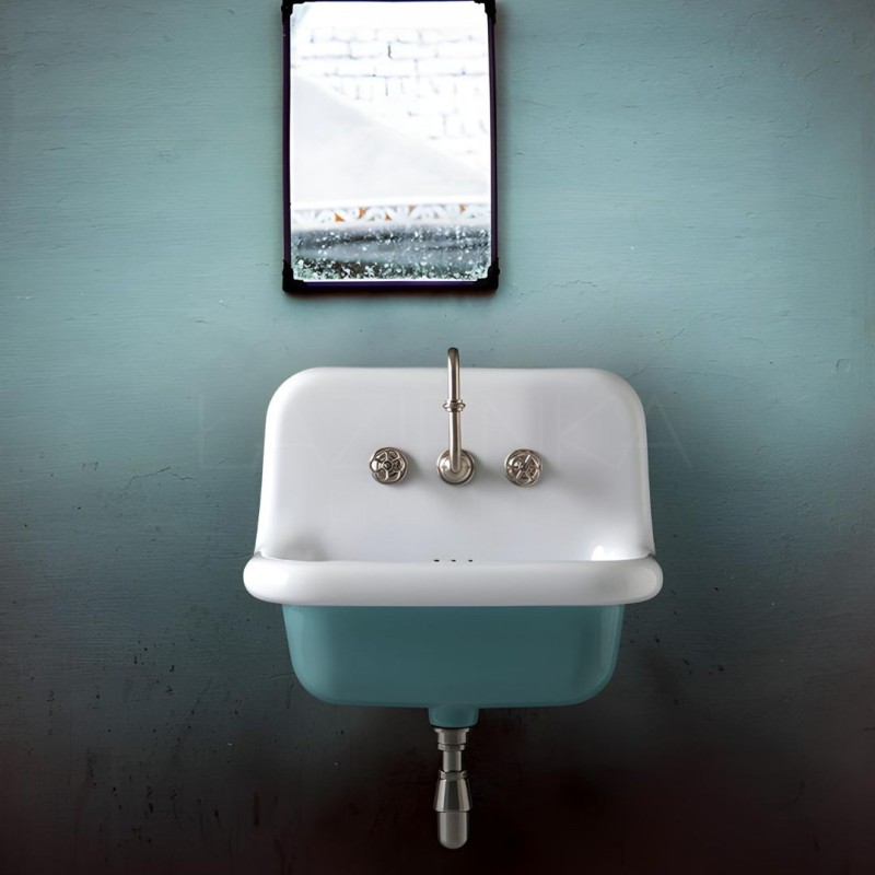 Bleu Provence True Colors umywalka 60 cm biała + kolor tiffany