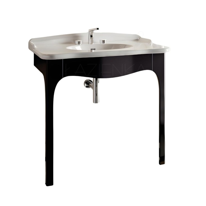 Hidra Ellade basin 93 cm + wooden black console D31 + D99
