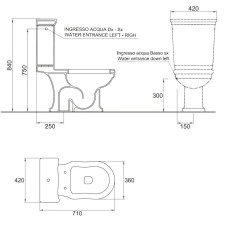 Hidra Ellade wc kompakt retro rimless z deską wolnoopadającą czarną
