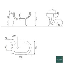 Hidra Ellade bidet floor standing  D14