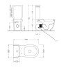 Hidra Ellade wc close coupled back to wall  + seat cover soft-close