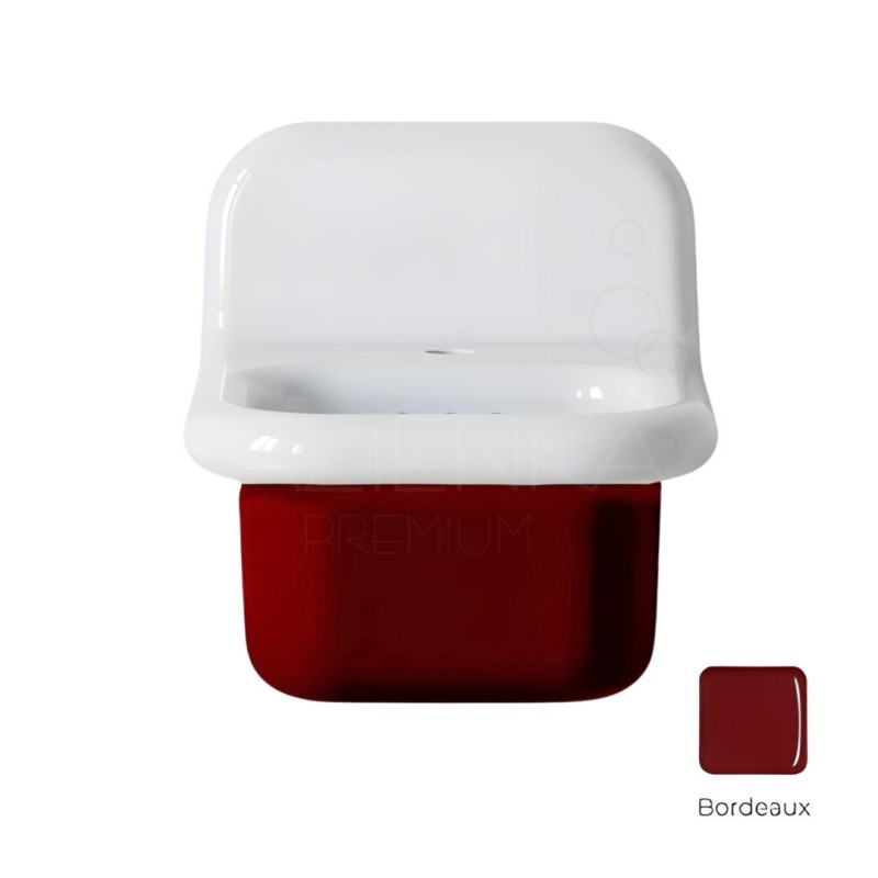 Bleu Provence True Colors Lite umywalka 35 cm biały połysk + BORDEUX