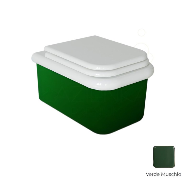 Bleu Provence True Colors Lite retro wc white+Verdo Muchio+ seat cover