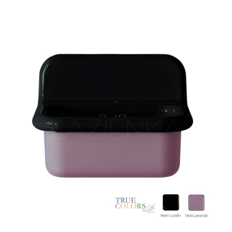 Bleu Provence True colors Lite umywalka 50 cm czarno fioletowa viola-lavendao