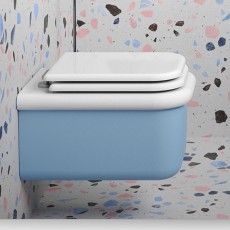 Bleu Provence True Colors Lite retro wc white+Verdo Muchio+ seat cover