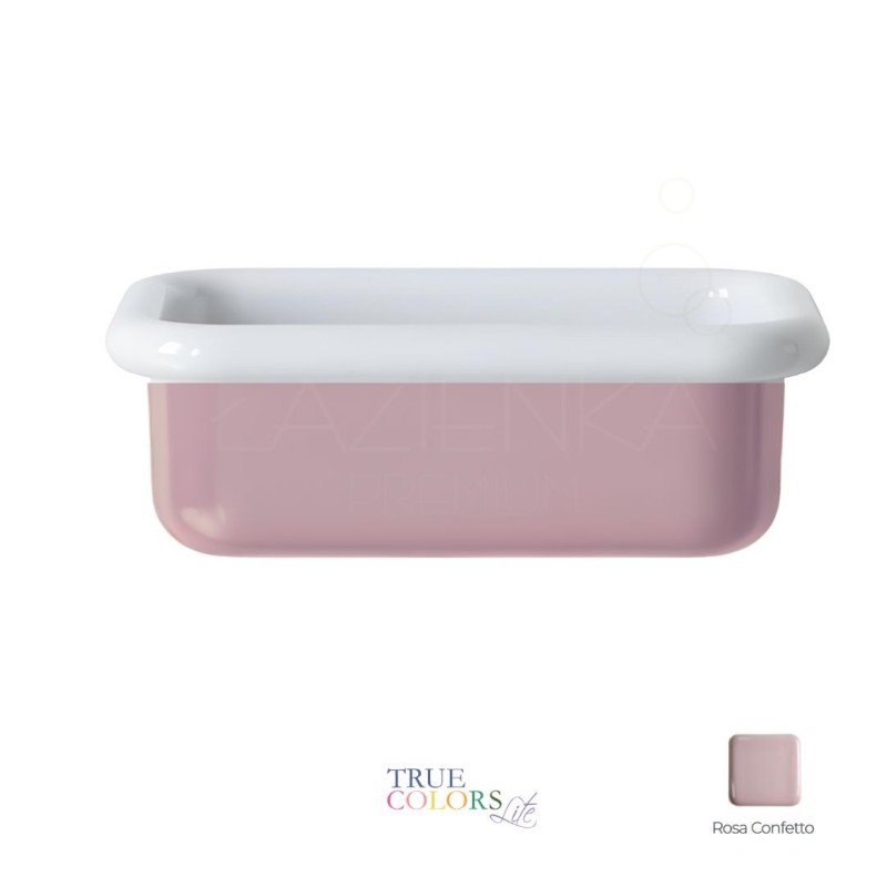 Bleu Provence True Colors Lite umywalka nablatowa 60 cm biały połysk + rosa confetti z zewnątrz