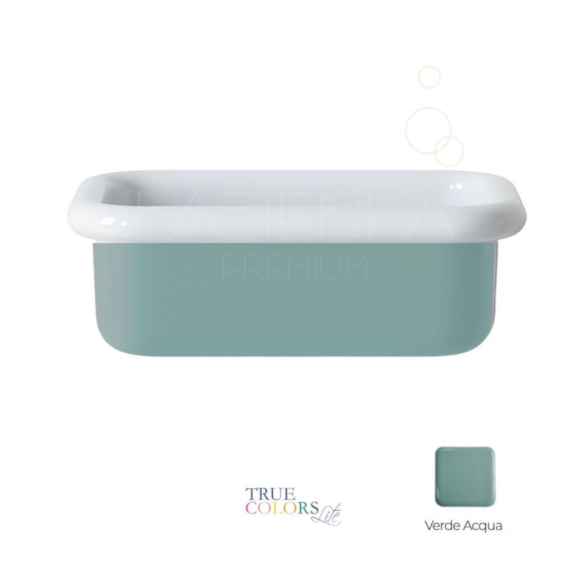 Bleu Provence True Colors Lite countertop basin 60 cm white+ verde-aqua