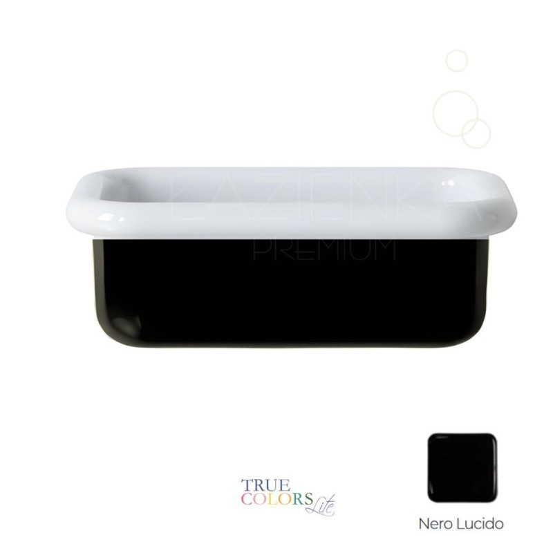 Bleu Provence True Colors Lite countertop basin 60 cm white +black sihe