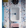 Bleu Provence True Colors Lite countertop basin 60 cm white +black mat