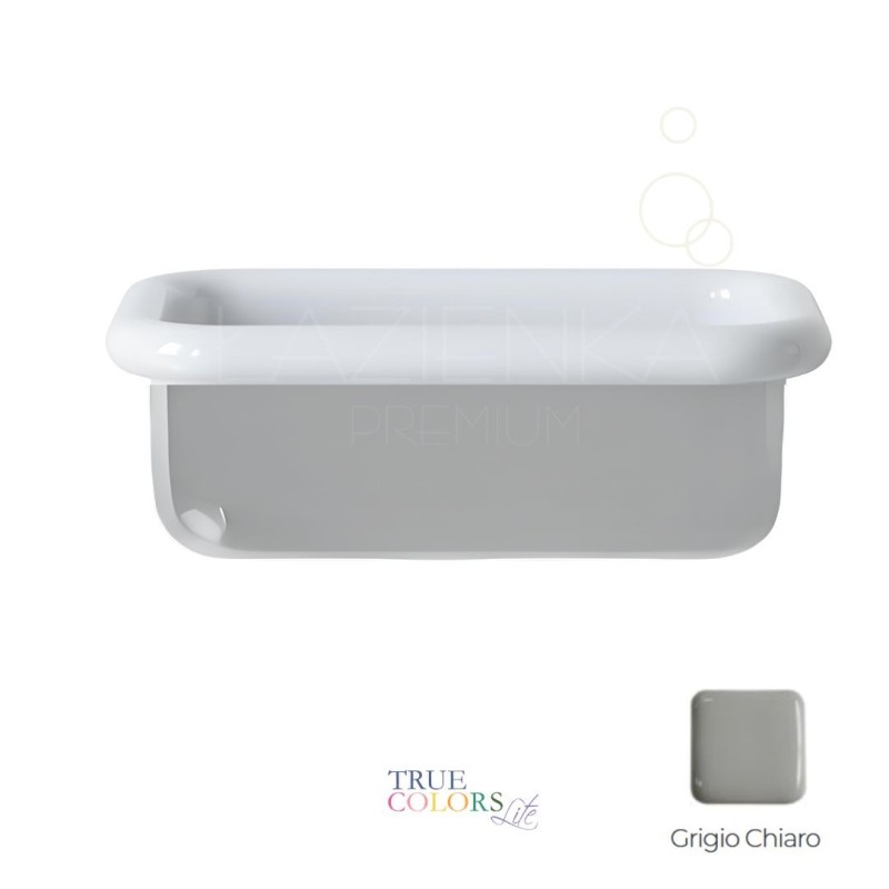 Bleu Provence True Colors Lite umywalka nablatowa 60 cm biały połysk + szary grigio chiara