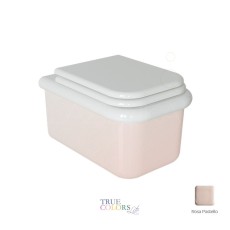 Bleu Provence True Colors Lite retro wc podwieszany biało różowa Rosa pastello + deska wolnoopadająca biala