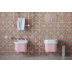 Bleu Provence True Colors Lite retro wc wall hung pink Pesca + seat cover
