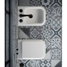 Bleu Provence True Colors Lite retro wc white +Tiffany + seat cover