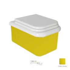 Bleu Provence True Colors Lite retro wc podwieszany biało żółta Giallo Limone + deska wolnoopadająca