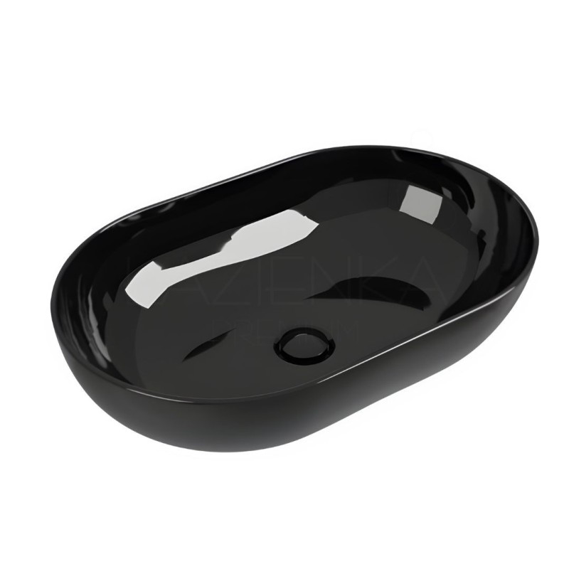 Flaminia App 62 countertop basin AP62ANER , black shine