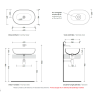Flaminia App 62 Countertop basin AP62AATC, terracotta