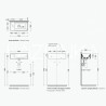 Flaminia Applight 5025 Wall-hung basin 50×25 cm with left tap ledge and without overflow