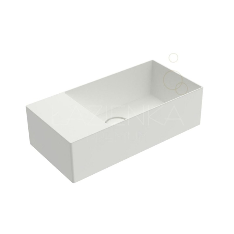 Flaminia Applight 5025 umywalka nablatowa/wisząca lewa biały mat / latte /milky white