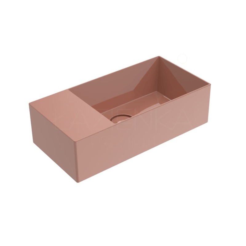 Flaminia Applight 5025 umywalka wisząca terakota połysk  lewa terracotta