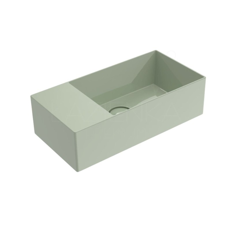 Flaminia Applight 5025 umywalka wisząca zielona pastelowa lewa verde giada
