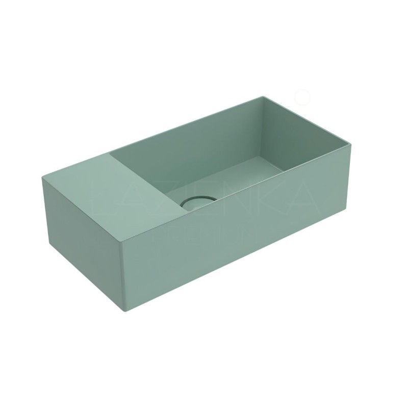 Flaminia Applight Wall-hung basin 50×25 cm with left tap ledge and without overflow menta mat