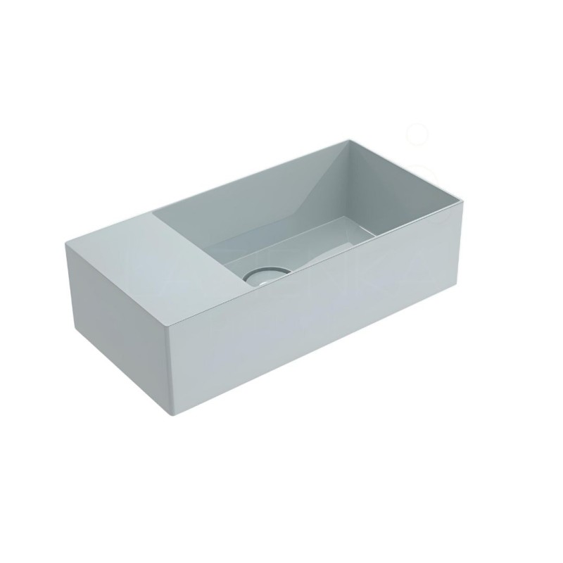 Flaminia Applight 5025 Wall-hung basin 50×25 cm with left tap ledge and without overflow azzurro polvere